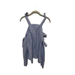 Anthropologie ENDLESS ROSE Tie-Sleeve Shirt‎ Womens Top Blue